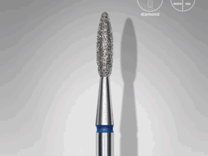 Foret diamanté « Flamme », Bleu, Diamètre tête 2.1mm, partie active 8mm