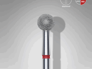 Forêt à ongles diamanté « Boule » Rouge, diamètre de la tête 5mm